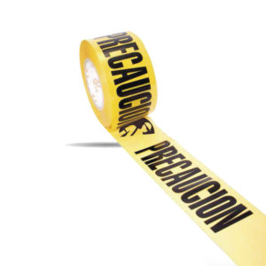 CINTA DELIMITADORA CON LEYENDA (PRECAUCIÓN)