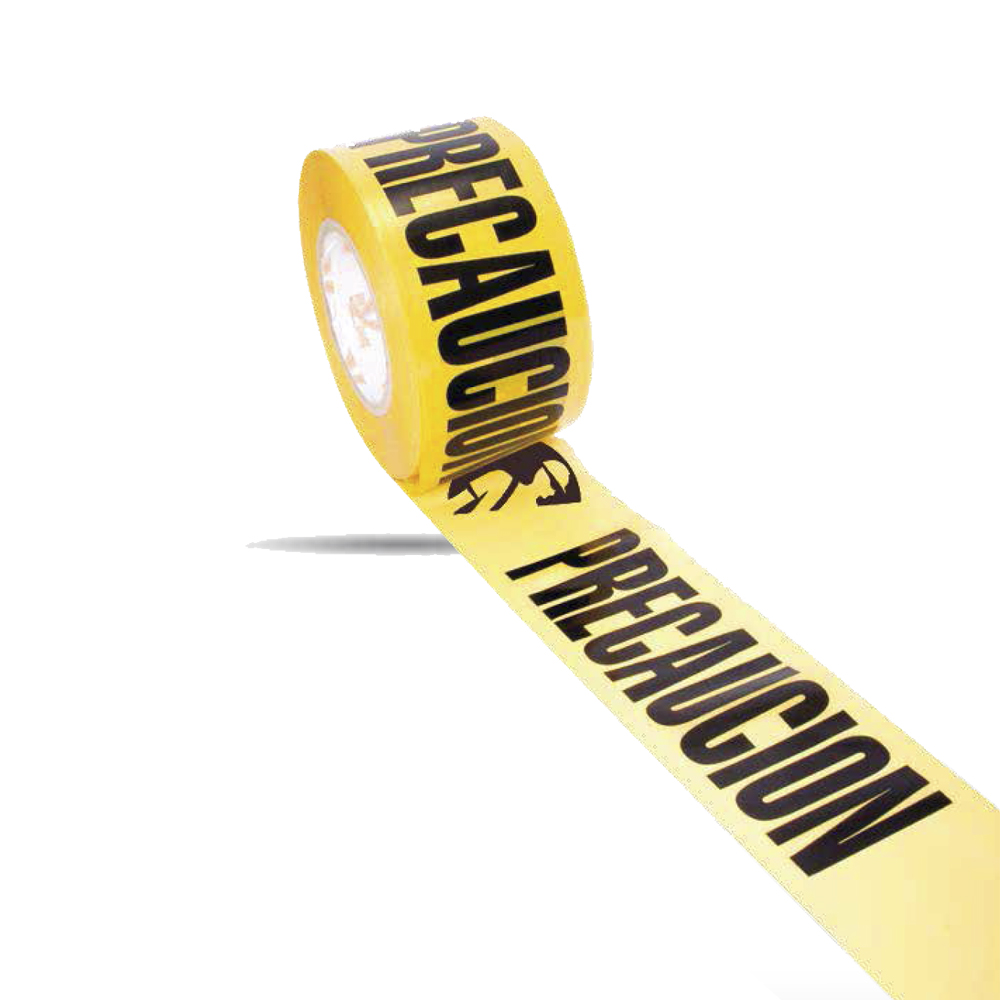 CINTA DELIMITADORA CON LEYENDA (PRECAUCIÓN)